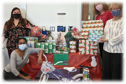 Group shot of staff who participated in the 2021 wrap party