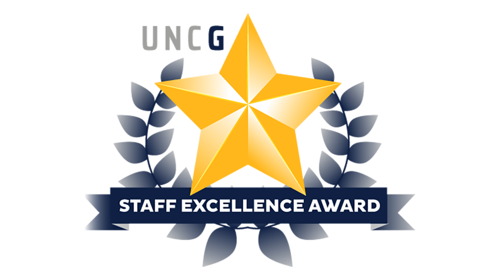 Wide version of the Staff Excellence Award logo.