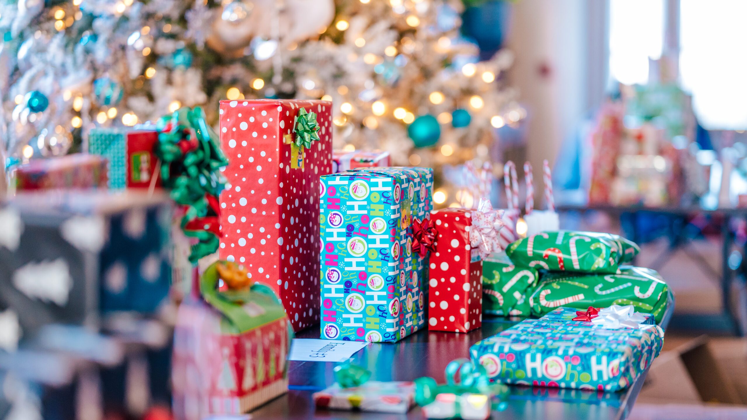 wrapped presents for holiday