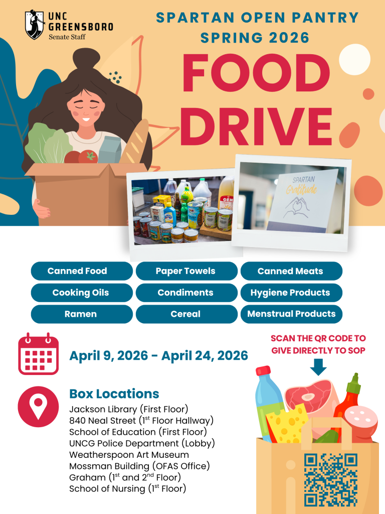 SOP Spring 2026 Food Drive. April 9th to April 24th.
